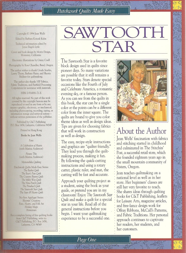 CRAFTS QUILT Books Sawtooth Star Quilt Quilt Ideas Quilt Patterns