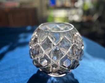 The Satis House Upcycled Painted Crystal Globe Vase