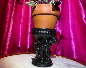 Black Heaven Collection Maximalist Gothic Upcycled Indoor Planter Vase