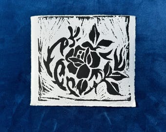 La Pea Hen Rosé Linocut Print: Hand-Pulled Fine Art Edition