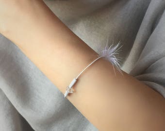 NY Herkimer Diamond Quartz Leather Bracelet