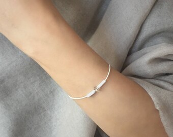 NY Herkimer Diamond Quartz Leather Bracelet