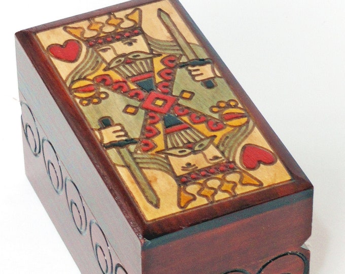Wooden Playing Card Box Handcrafted Box for 2 Decks of Etsy