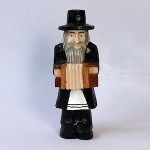 Jewish Harmonist Wooden Figurine Jewish Musician With Harmony Handmade  Sculpture Hand Carved Hand made figurine Hand painted Klezmer