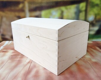 unfinished wooden card box