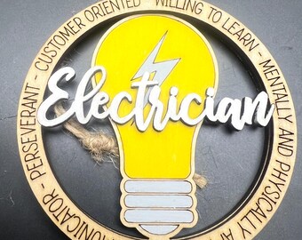 Electrician Christmas tree ornament gift