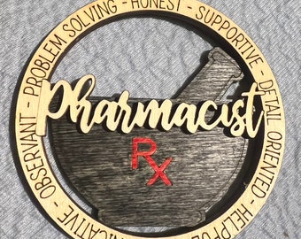 Pharmacist Christmas Ornament, Personalized Pharmacist Ornament