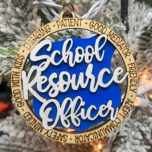 School Resource Officer (SRO) Christmas tree ornament