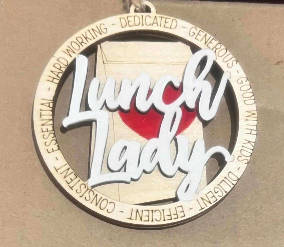 Lunch Lady Christmas Ornament 