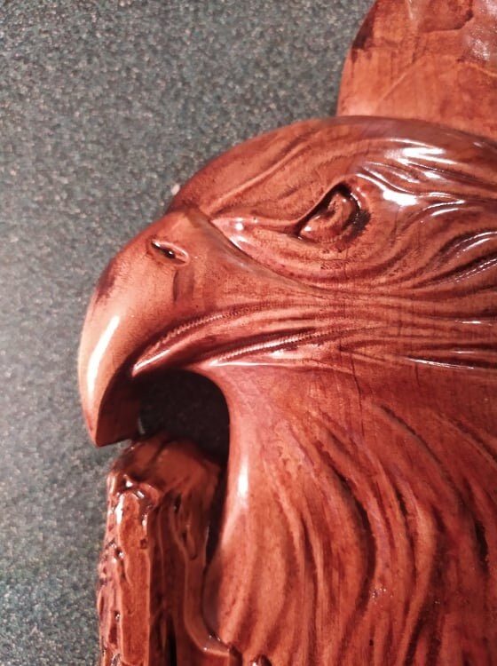 Eagle, Wood Carving, Wall Decor, Wall Art, Wild Bird, Maple Wood 15''x 7.5'' Etsy