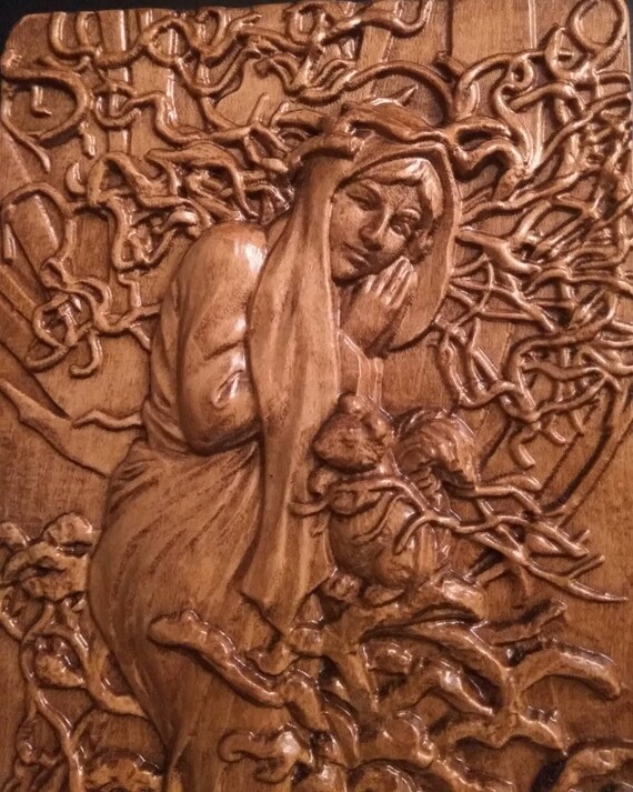 Wall Art Wood Carving Wall Decor Wall hanging Carved wood Etsy