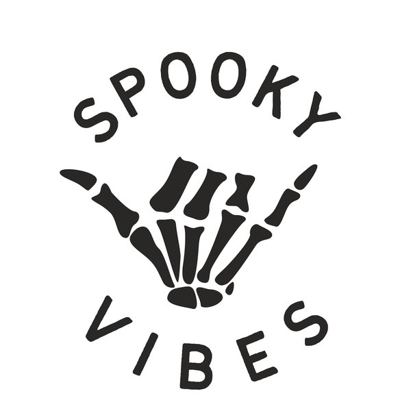 Spooky Vibes SVG | Spooky svg | Spooky Season | Halloween | Halloween SVG | Skeleton svg | Skeleton Rock On