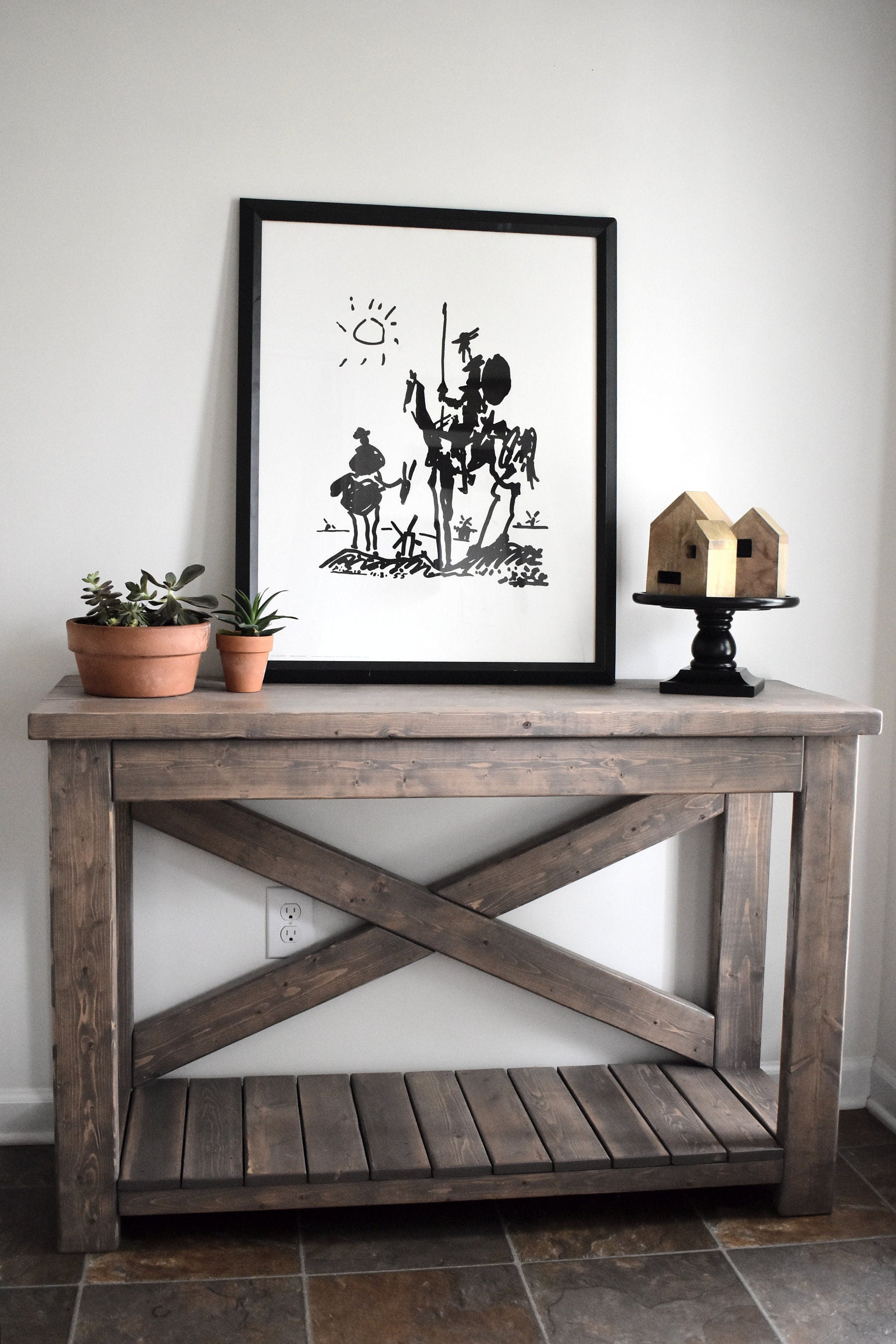 How I Built A Simple, Modern Console Table In One Day - farmhouseish