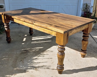 Farmhouse Dining Table Handcrafted, Solid Wood Dining Table and Chairs, Small Kitchen Table, Large Dining Table, Dining Table and Bench