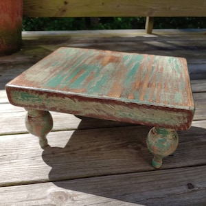 Farmhouse Riser, Farmhouse Decor, Boho Decor, Bathroom, Kitchen Breakfast Tray, Footed Wood Tray, Wood Stand, Cupcake Stand, Rustic, Display