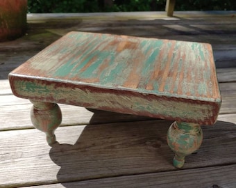 Farmhouse Riser, Farmhouse Decor, Boho Decor, Bathroom, Kitchen Breakfast Tray, Footed Wood Tray, Wood Stand, Cupcake Stand, Rustic, Display