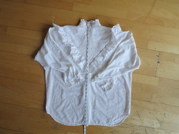 Vintage white Austrian Blouse, white blouse, folk