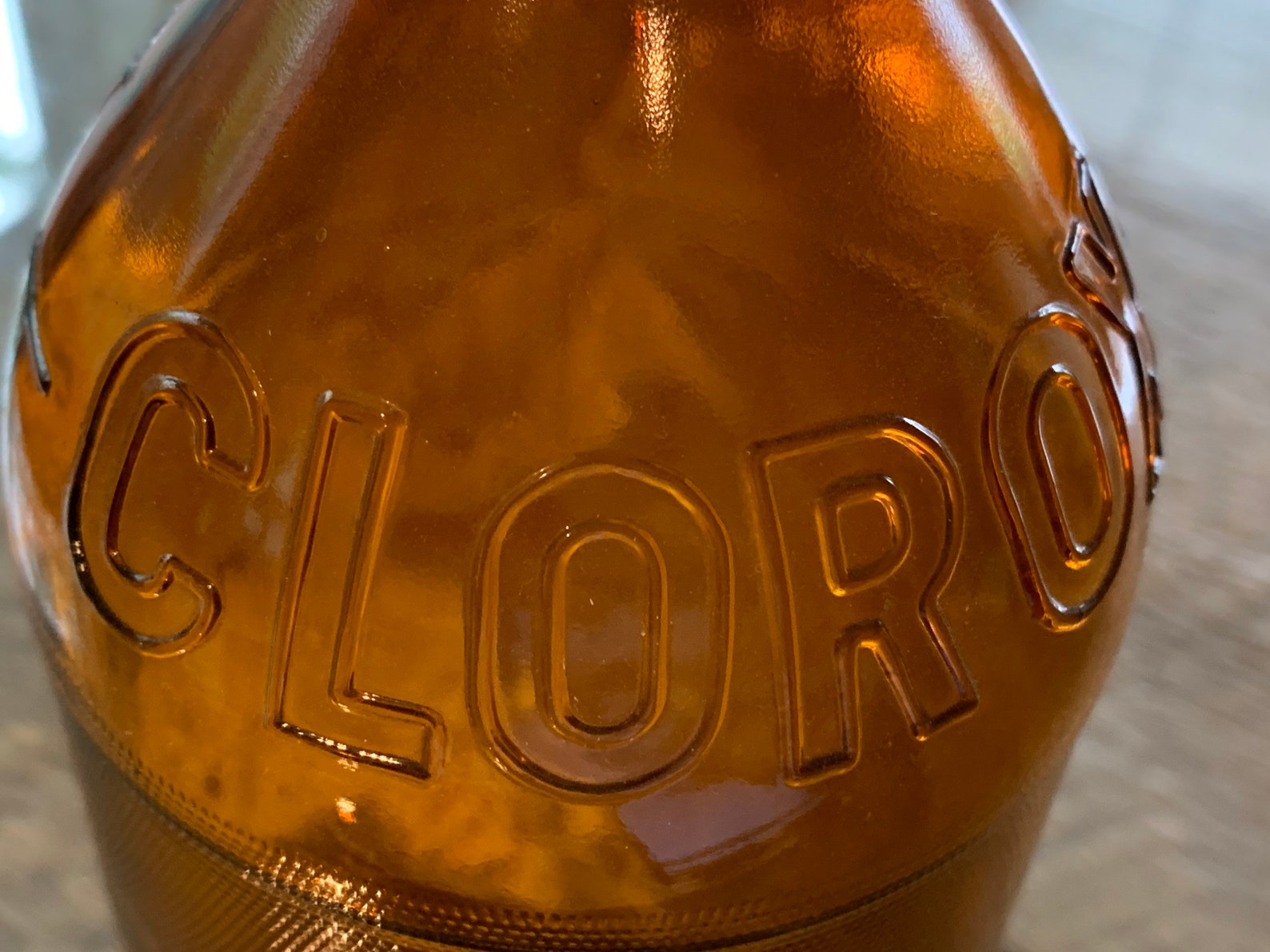 Vintage Amber glass Clorox Bottle 1950s Etsy