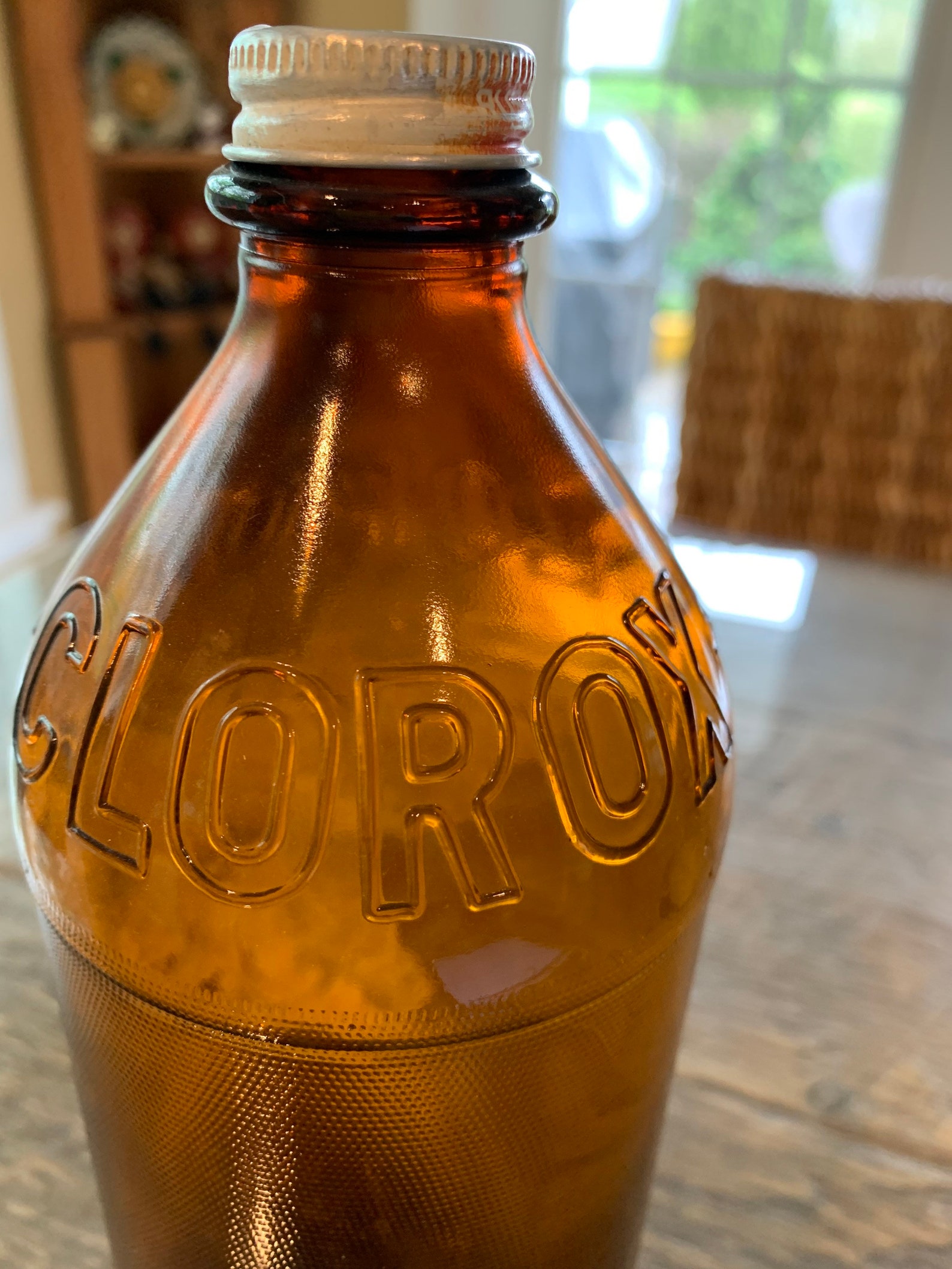 Vintage Amber glass Clorox Bottle 1950s Etsy