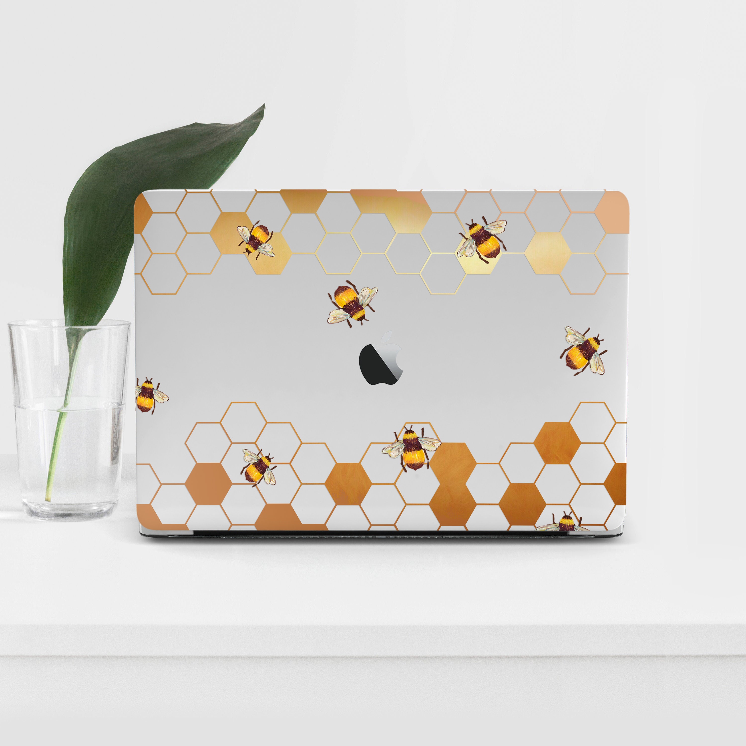 Personalized Honeycomb Bees & Polka Dots Laptop Sleeve/Case 15 Personalized Honeycomb Bees & Polka Dots Laptop Sleeve/Case 15
