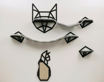 NEKO Set 9 für Katzen, Katzenregale, Katzenkletterwand, Katzenmöbel, Geschenk für Katzenliebhaber, Katzenmbel, Kletterwand Katze, Katzenbrücke, Katzenhängematte