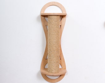 Modern Wall Mounted Cat Scratching Post: Birch Plywood Cat Furniture