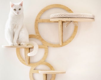 Bubble Cat Shelf with Steps: Modern Climbing Wall Furniture