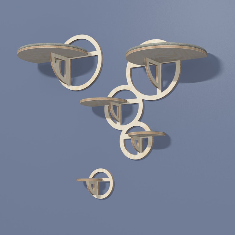 Bubble Cat Wall Shelves Set: Modern Cat Tree Furniture image 7