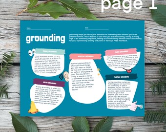 Grounding Toolbox, Mindfulness Activity Printable, therapy worksheet, panic attack help, self help worksheet, mental health, anxiety, ptsd
