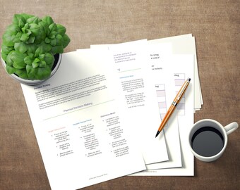 Counseling, Therapy: Decision Making Fillable Worksheet