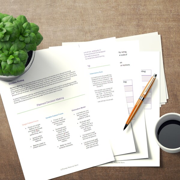 Decision Making Worksheets Etsy Decision making worksheets etsy
