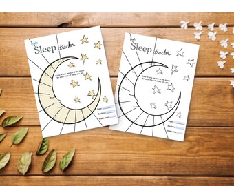 Daily Sleep Tracker, Therapy Worksheets, Health Worksheet, Health Tracker, sleep log, printable sleep journal, pdf format