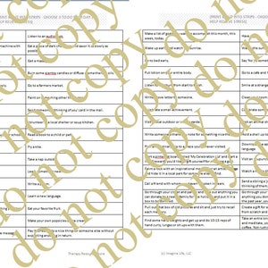 Actividad de atención plena imprimible, Lista de actividades de autocuidado, autoayuda, salud mental, relajación, ansiedad, depresión imagen 3