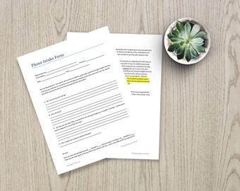 Private Practice, Therapist, Counselor: Phone Intake Questionnaire, intake questions, mental health