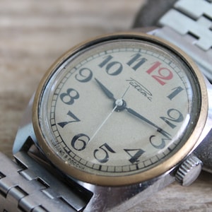 wrist watch, Rocket RED 12, USSR mechanical wrist watches, working order, Manual winding men&#39;s watch