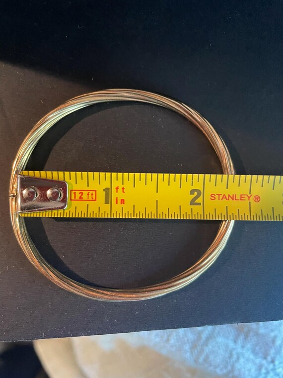 14Kt Gold 7.8 gtw Bangle Bracelet: Statement Jewe… - image 3