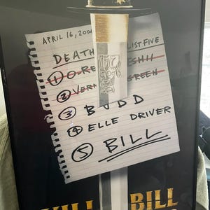 Kill Bill Vol. 2 Lobby Poster, Framed Miramax Movie Promo, 40x27 - Etsy