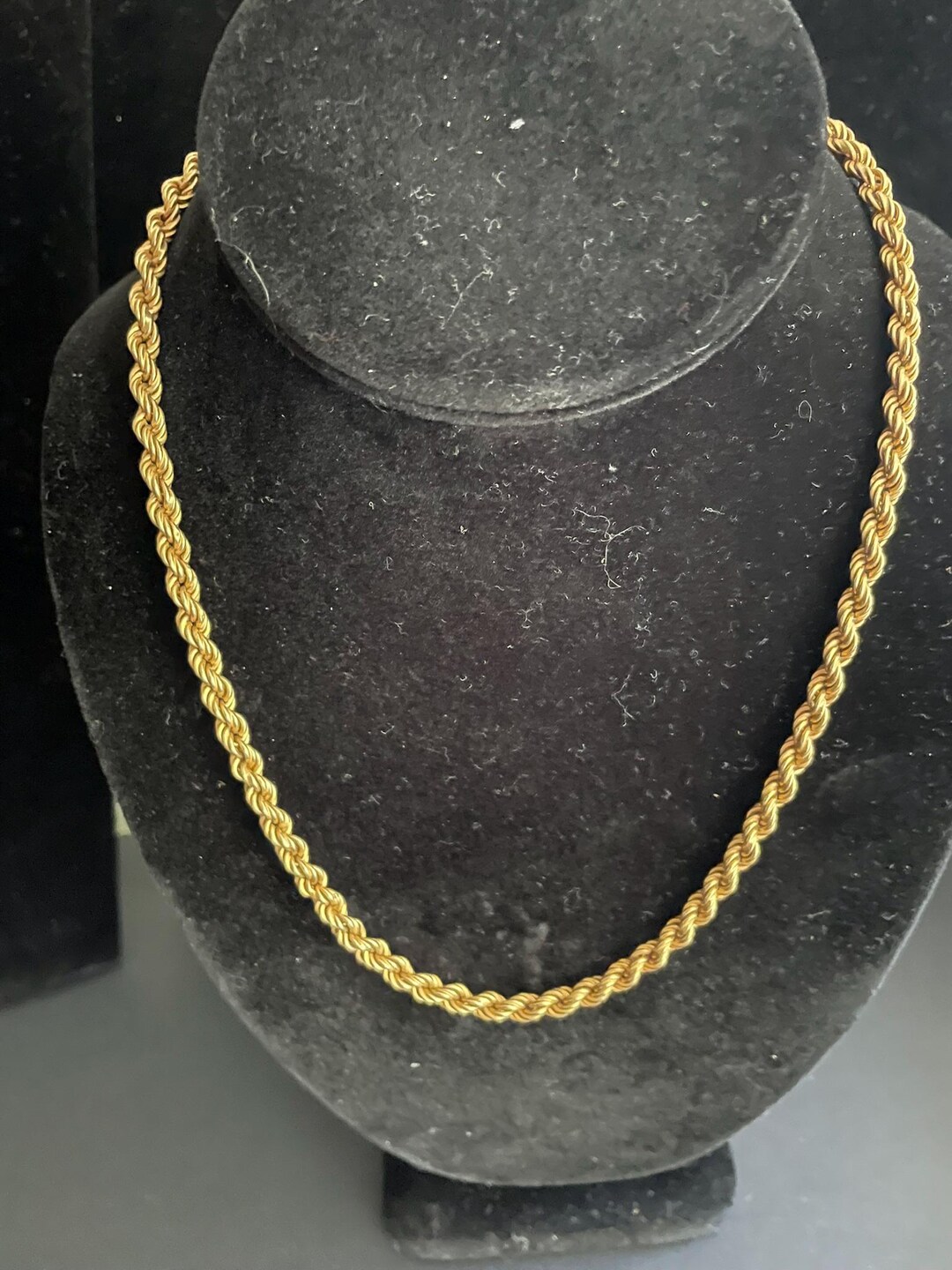 Vintage 14kt 10.86 Gtw Gold Rope Chain Necklace - 18 Inch. - Etsy