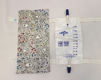 Leopard Flannel Cotton 500mL - 600mL Medline Rusch Uro-Safe Catheter Leg Bag Cover Urine Drainage