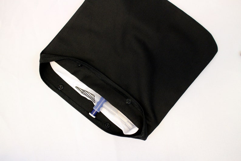 Black Cotton Twill Cloth Catheter Bag Cover 2000 Ml Urine Etsy