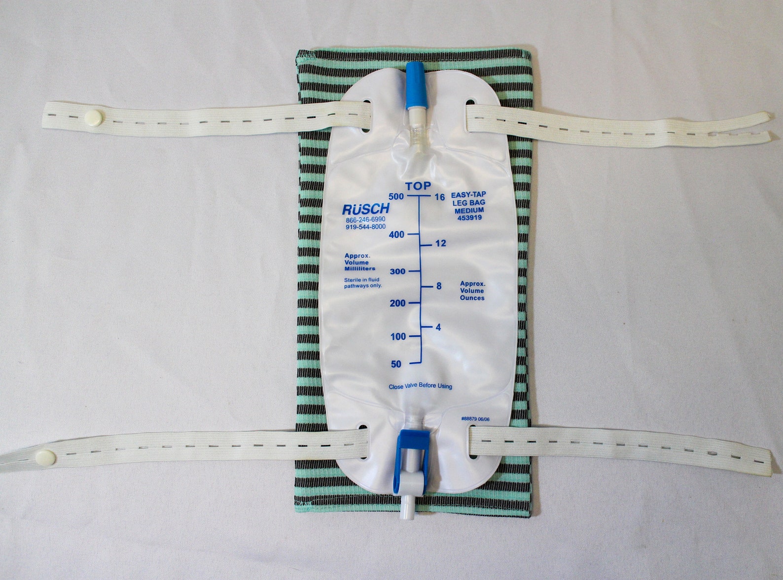 Mint Striped Knit Medline Catheter Leg Bag Cover Rusch 600mL Etsy