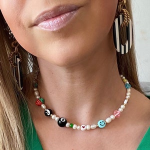Funky Y2K Necklace, Funky Beaded Necklace, Shroomie Necklace, Eliou Necklace, Harry Styles Necklace, Y2K Necklace, Random Bead Necklace