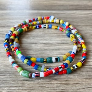 Hippie Necklace, Long Beaded Necklace, African bead Necklace, Mens Beaded Necklace, Extra Long Necklace, Long Boho Necklace, Boho Necklace