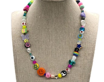 ネックレス・チョーカー SK8ER ROCK Smiley Multi Beads Necklace Multi SK8ER ROCK Smiley Multi Beads Necklace Multi (ネックレス