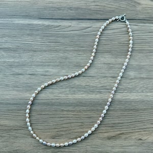Multicolor pearl necklace, Pink Pearl Necklace, Pink Freshwater Pearl Necklace, Freshwater Pearl Necklace, Pearl Necklace, Gift for her