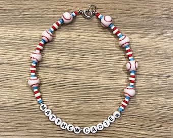 Collier Sport BASEBALL Tornado 20 En Titane Bleu Clair Tressé 3 Cordes