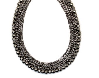 Roestvrijstalen ketting, stalen kogelketting, kogelketting, zilveren kogelketting, herenketting, stalen ketting, kogelketting heren, ketting voor meisjes