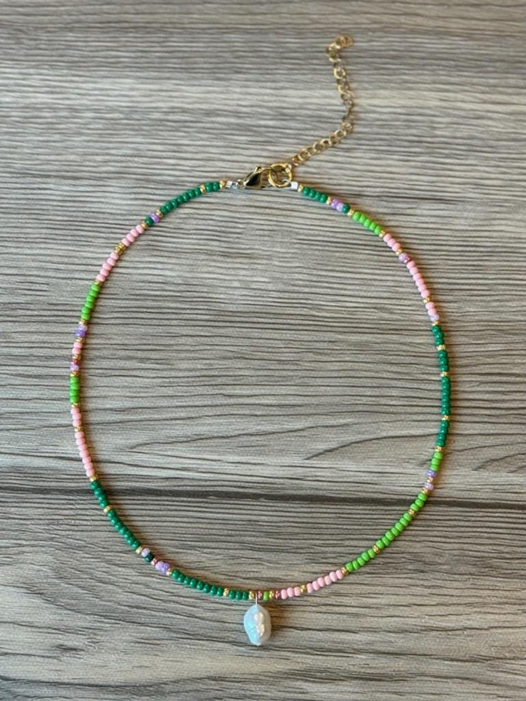 Swank Non-Tarnish Boho Beaded Pearl Necklace