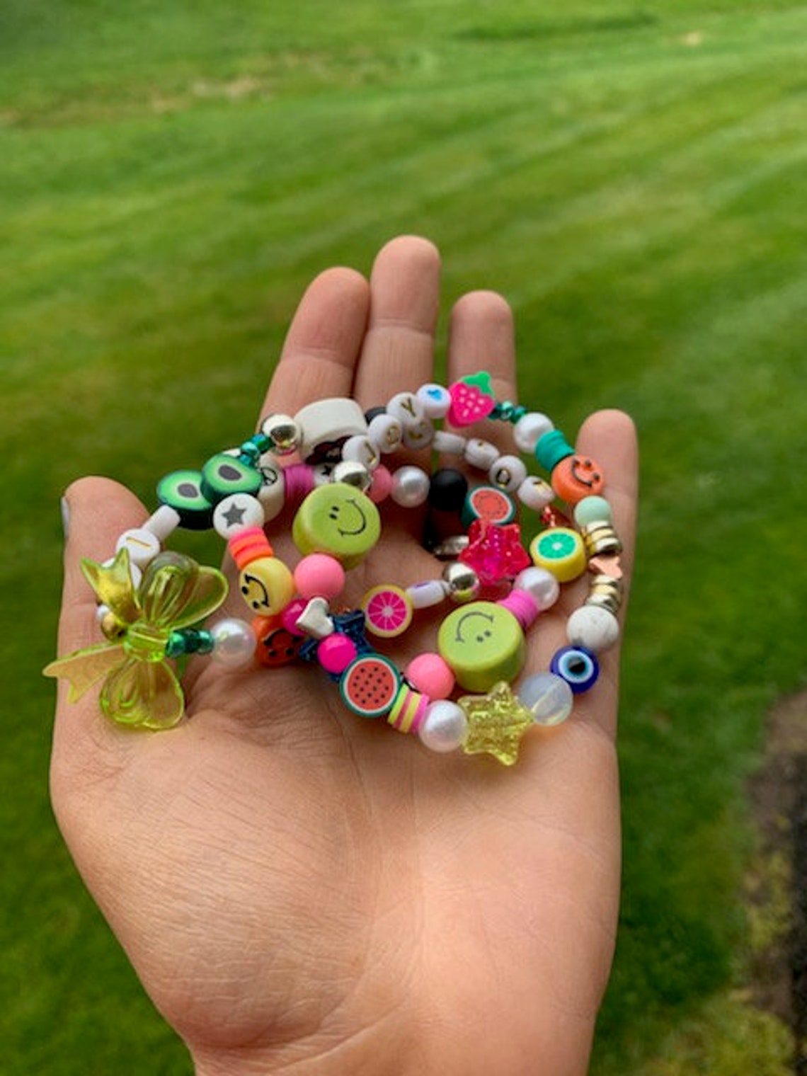 Y2k Name Bracelet funky 90s bracelet Fun bead bracelet Y2k Etsy