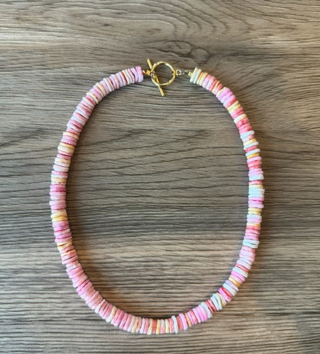 Surfer Shell Chain Heishi Shell Necklace, Surfer Necklace, Beach Choker, Beach Necklace ...